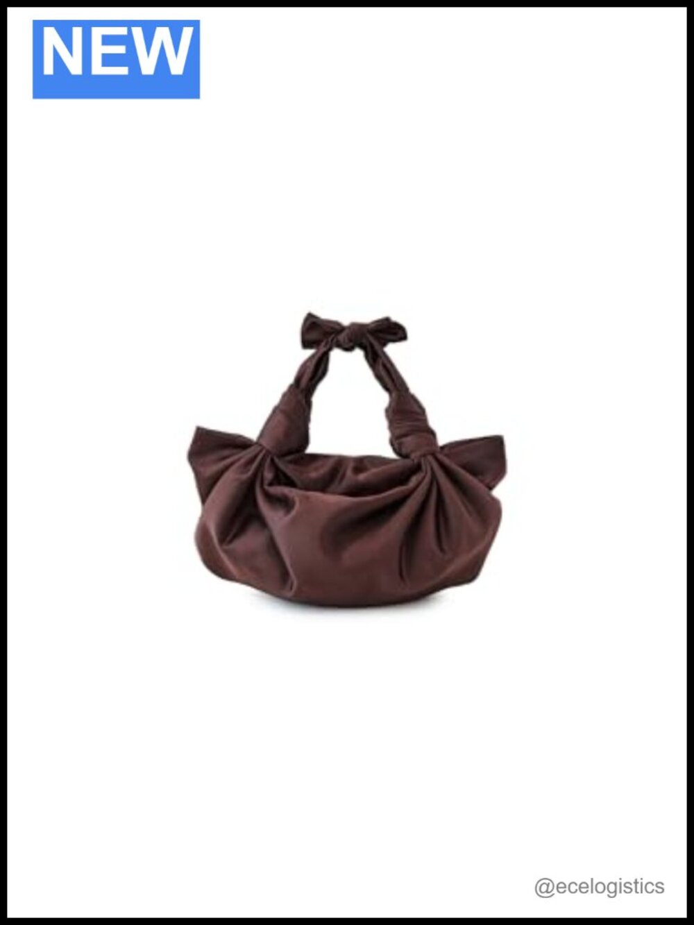 Knot Bag Evening Clutch Satin Textile Lining Magnetic Snap